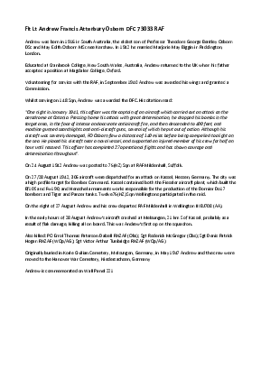 A preview of a PDF biography for Osborn, Andrew Francis Atterbury